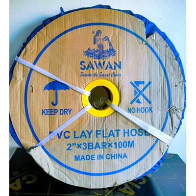 PVC Layflat Pipe (blue) 2" 100m