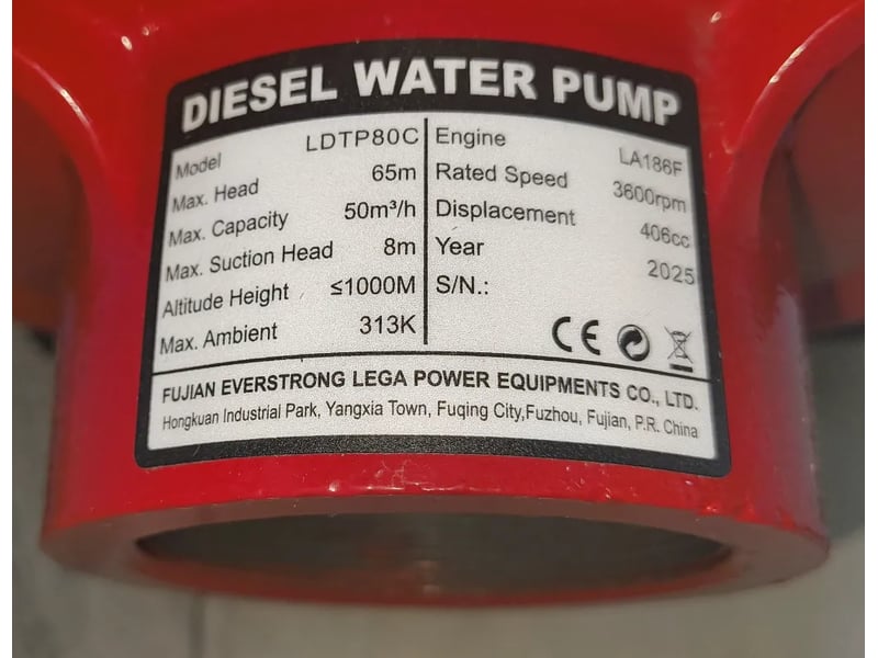 Launtop LDTP80C 3" 65m 50cu Cast Iron Diesel Pump
