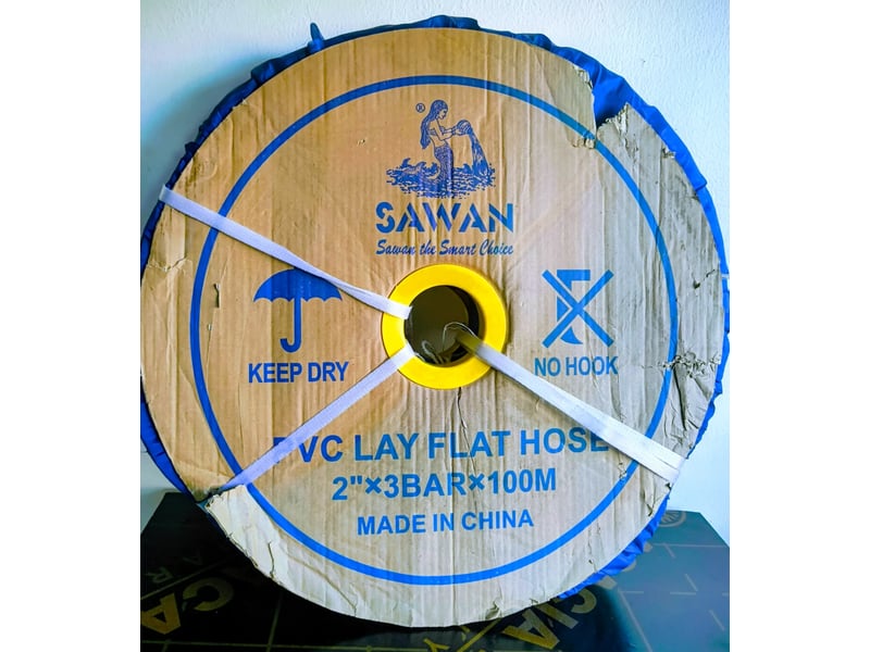 PVC Layflat Pipe (blue) 2" 100m